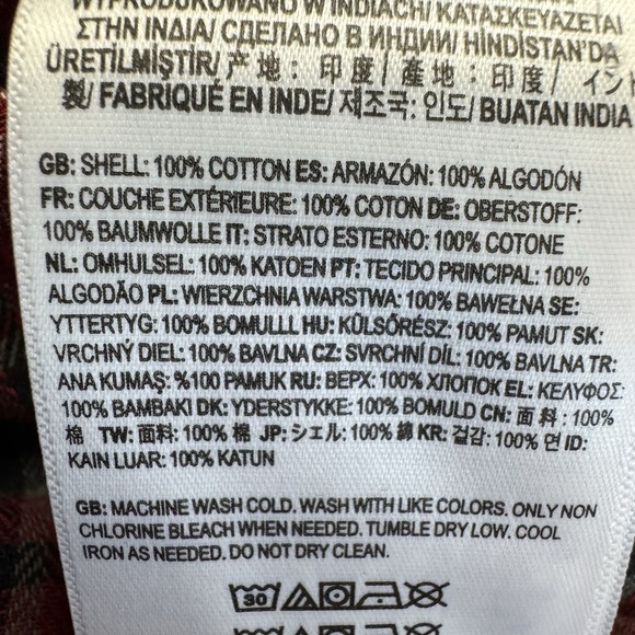 Vans Off The Wall Long Sleeve Button Up Plaid Chest Pocket Flannel Shirt S #31 - Picture 8 of 10